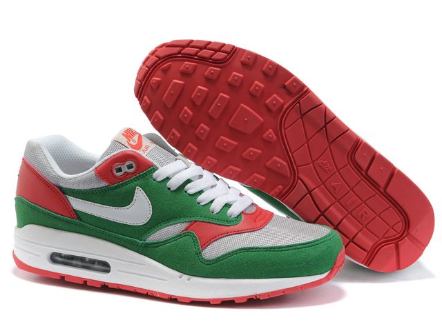 Womens Nike Air Max 87 With Green Red Shoes - Click Image to Close